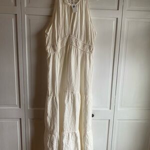 Boho Cream halter Maxi Dress